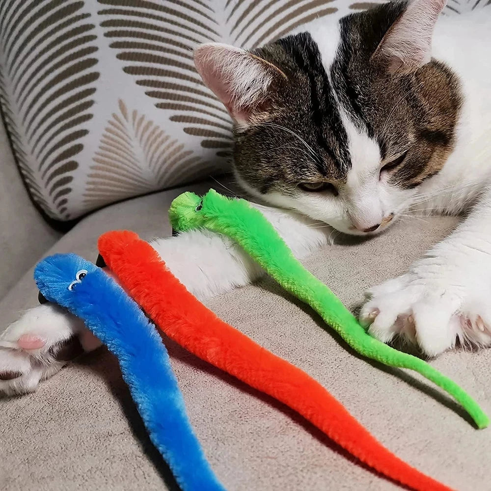 Worm Cat Toy Replacement Heads – Plush Teaser Wand Lures Cat Toy Replacement Babs