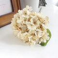 Silk Hydrangea Artificial Flowers for Home & Wedding Decor Artificial Flowers Babs Beige 3 pcs