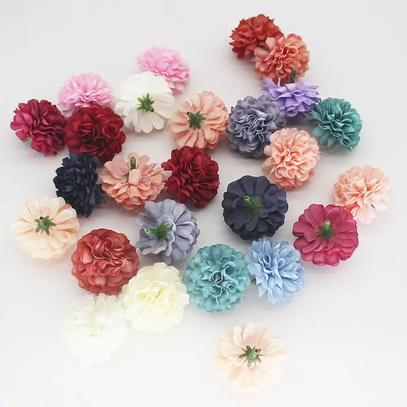 Artificial Carnation Silk Flower Heads 80-100pcs | Wedding Decor Artificial Flower Heads Babs