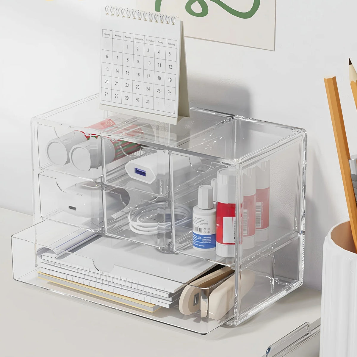 6-Drawer Acrylic Makeup Organizer – Vanity & Desk Storage Makeup Organizer Babs