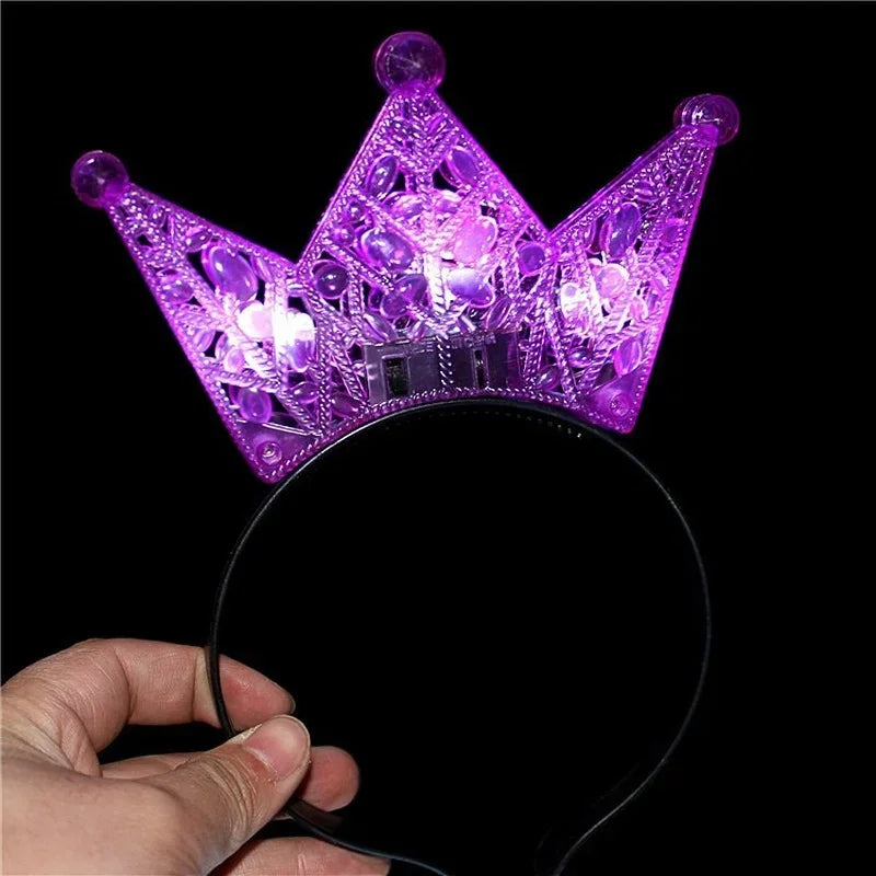 LED Flashing Crown Headband for Party, Halloween & Cosplay LED Party Headband Babs