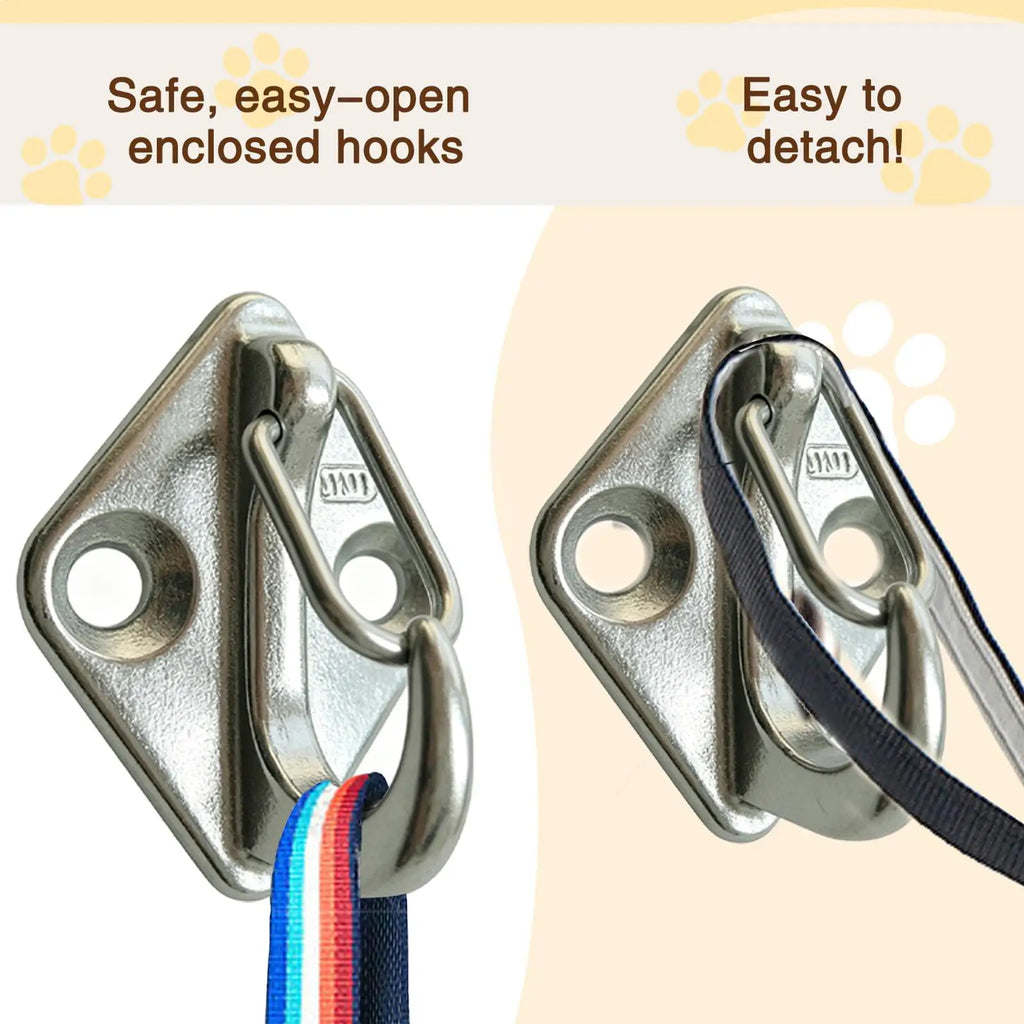 Stainless Steel Dog Lead Wall Hook – Rustproof Tether Mount Dog Lead Hook Babs