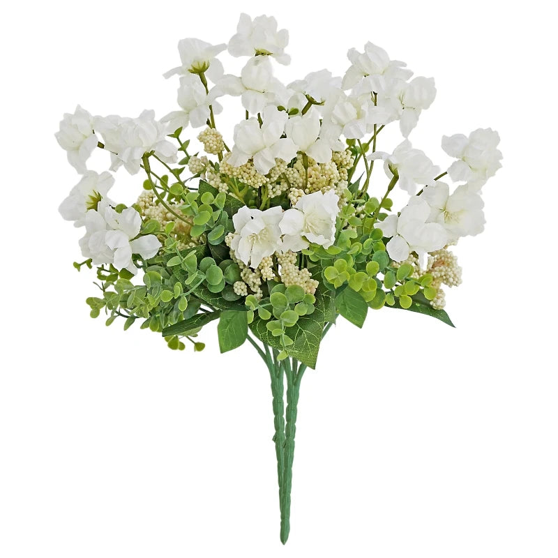 Silk Artificial Tea Bud Flowers – Wedding & Home Décor Artificial Flowers Babs WHITE 1 pc