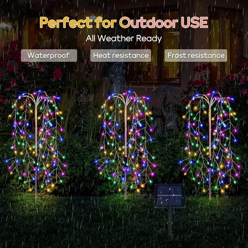 Solar Fireworks Dandelion Garden Lights – LED Outdoor Decor Solar Garden Lights Babs