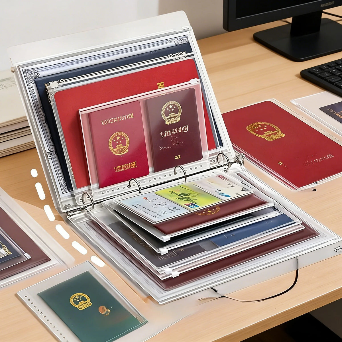PP Binder Storage Booklet A4/A5/B5 – ID & Document Organizer Document Storage Binder Babs