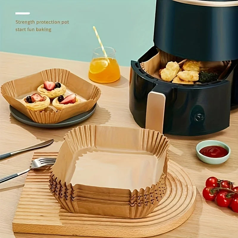 100-Pack Non-Stick Air Fryer Parchment Paper Liners Air Fryer Liners Babs