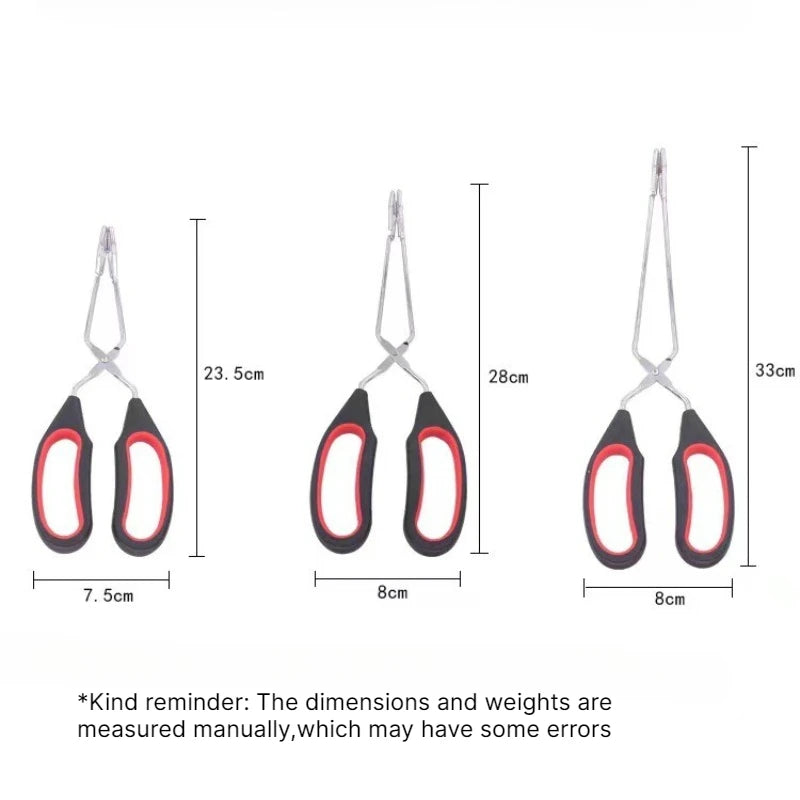 Stainless Steel BBQ Tongs – Non-Slip Long Handle Grilling Clip BBQ Grilling Tongs Babs