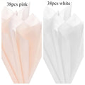 76pcs Floral Wrapping Paper 11.8x11.8in – DIY Gift Packaging Floral Wrapping Paper Babs Pink White