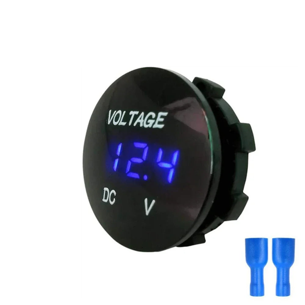 Waterproof Digital Voltmeter DC 5-48V LED Battery Gauge Digital Voltage Gauge Babs green