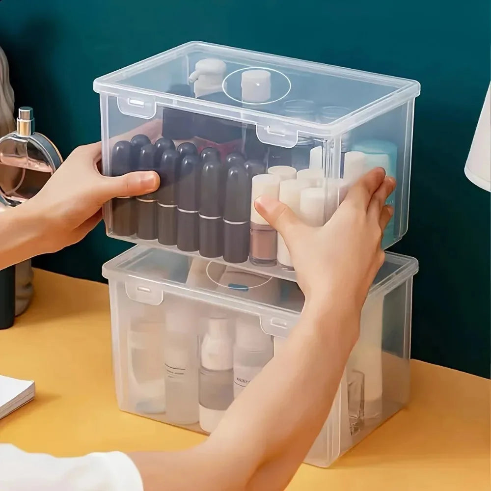 Large Clear Stackable Plastic Storage Box – Home & Office Plastic Storage Box Babs