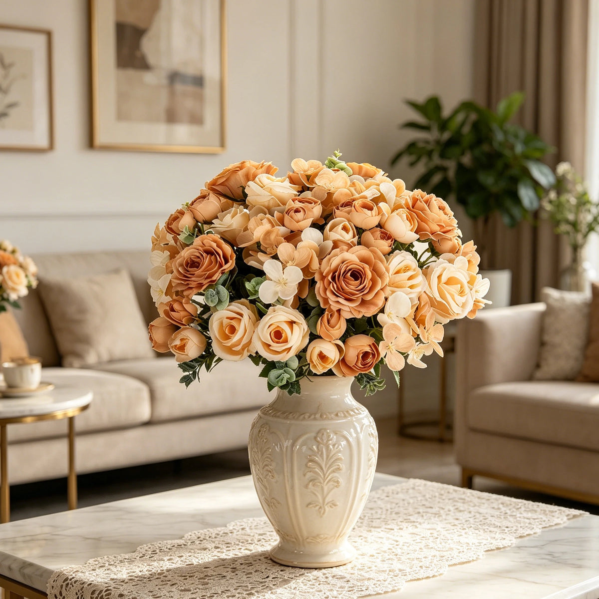 Artificial Silk Rose Bouquet – Wedding & Home Décor Artificial Flower Bouquet Babs