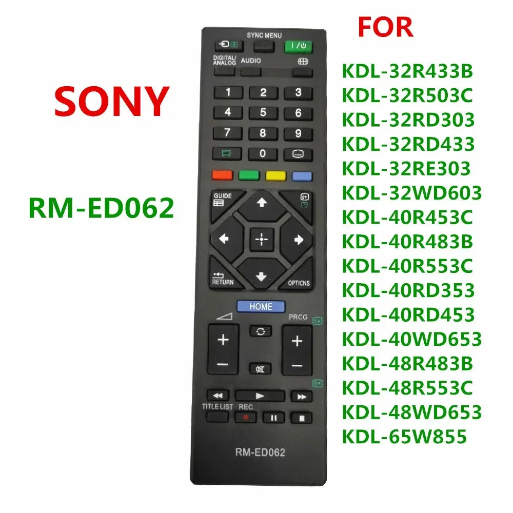 Sony RM-ED062 Replacement Remote Control for KDL LCD TVs TV Remote Control Babs