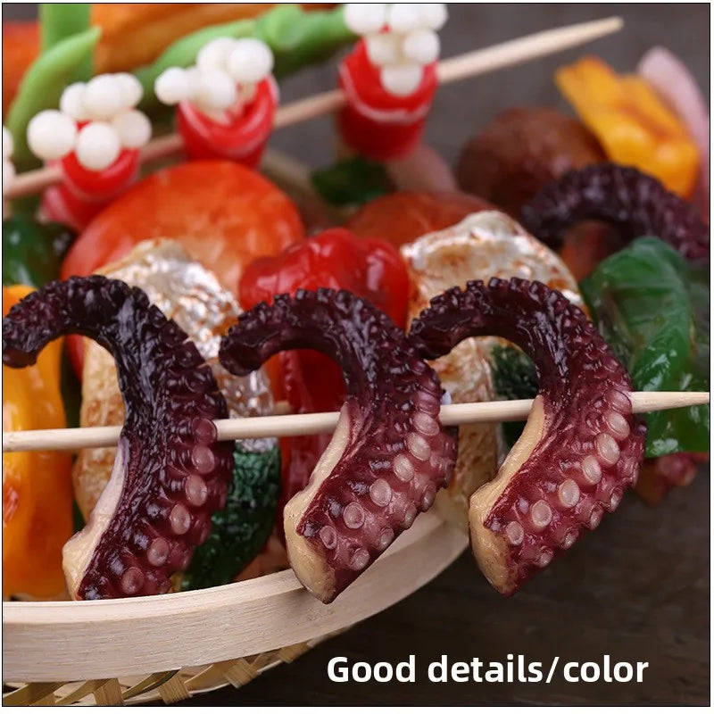 Realistic Fake BBQ Skewer Model – Display Prop & Home Decor Fake Food Prop Babs