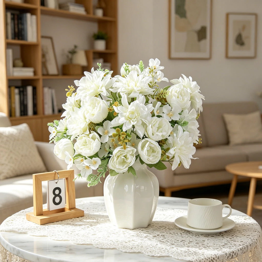 Silk Dahlia Peony Artificial Flowers – Wedding & Home Décor Artificial Silk Flowers Babs