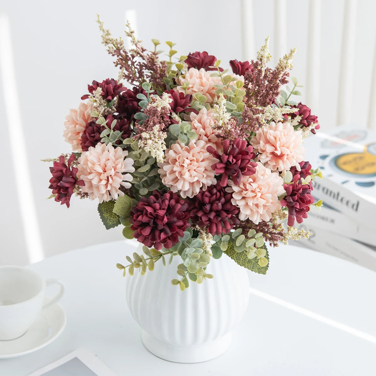 Artificial Silk Chrysanthemum Bouquet – Wedding & Home Decor Artificial Flower Bouquet Babs