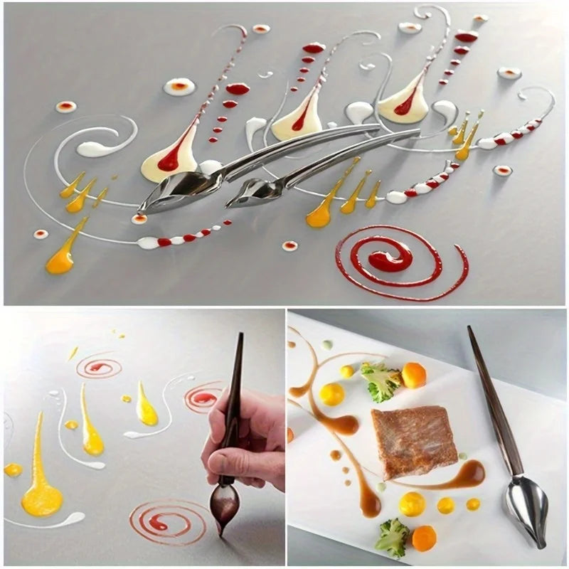 Stainless Steel Drizzle Spoon – Reusable Decorating Drawing Spoon Decorating Spoon Babs