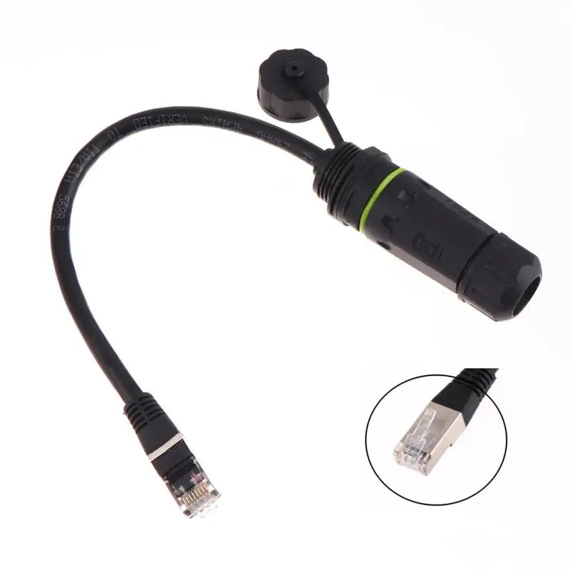 RJ45 Waterproof Network Pass-Through Connector Male to Female Network Connector Adapter Babs YPM20-CAT6-C02