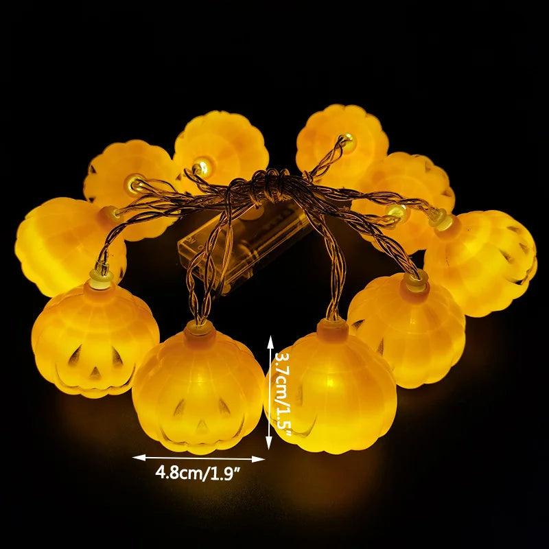 Halloween LED String Lights – Pumpkin Bat Ghost 10-LED 1.5M Halloween String Lights Babs A2
