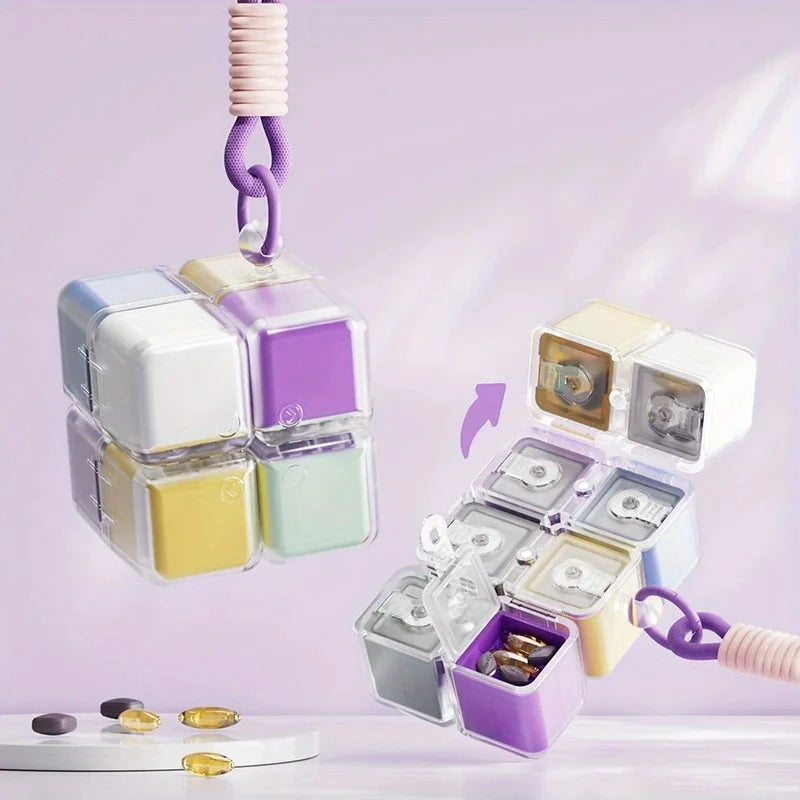 Large Weekly Pill Organizer – 8 Detachable Compartments Weekly Pill Organizer Babs