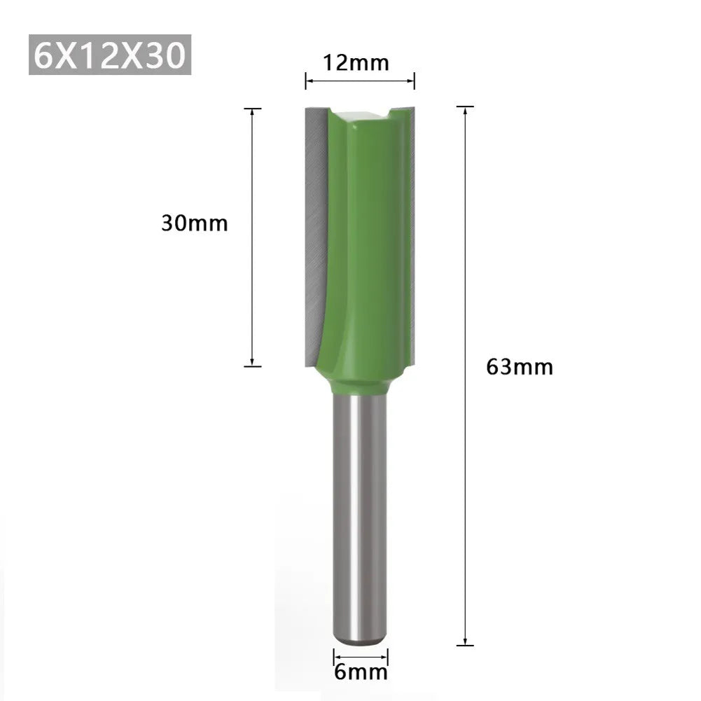 6mm Shank Wood Router Bit – Single & Double Flute Straight Cutter Wood Router Bit Babs 6x12x30