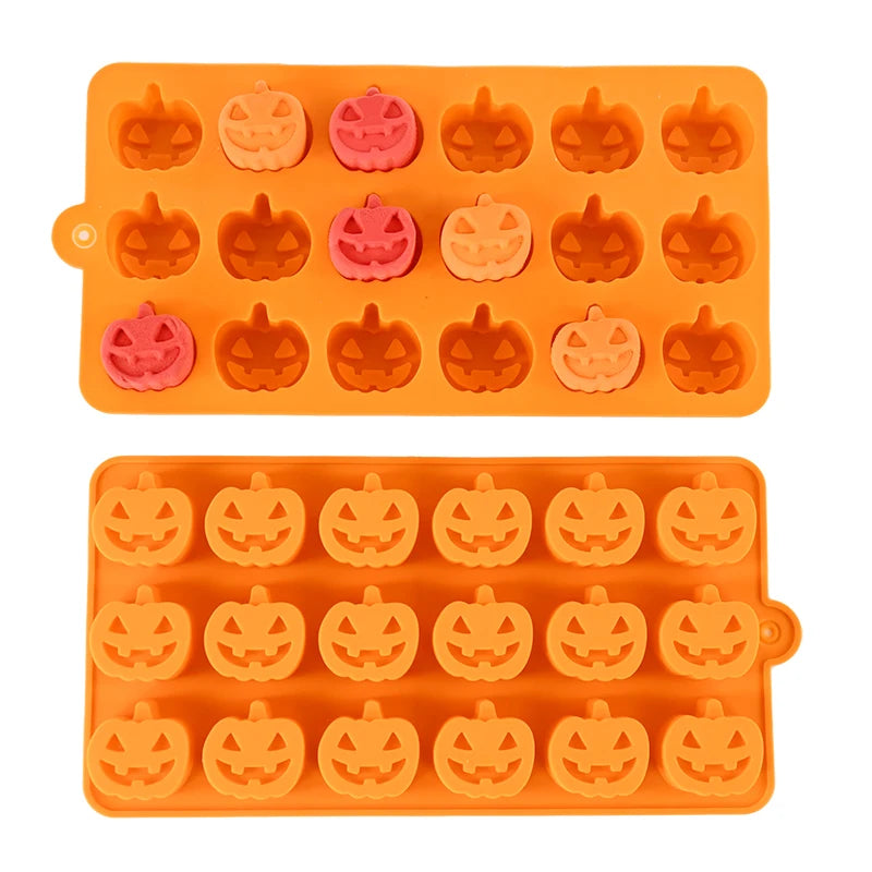 Halloween Silicone Mold – Pumpkin Ghost Bat Chocolate & Candy Silicone Baking Mold Babs