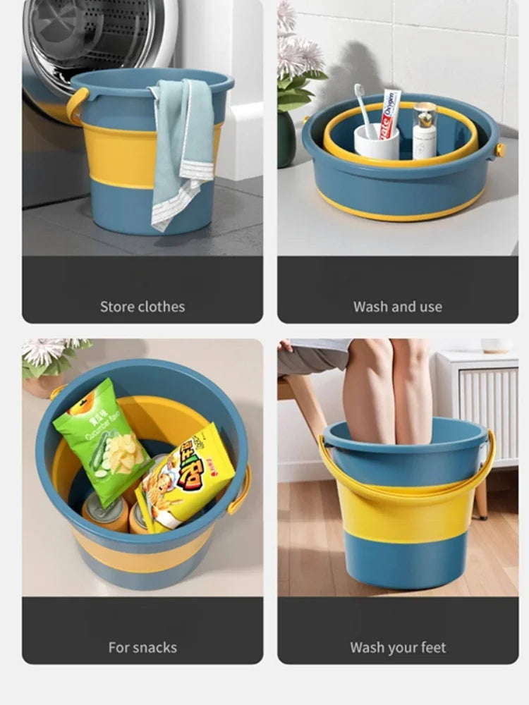 Collapsible Folding Bucket 5L/10L – Portable PVC Water Container Collapsible Bucket Babs