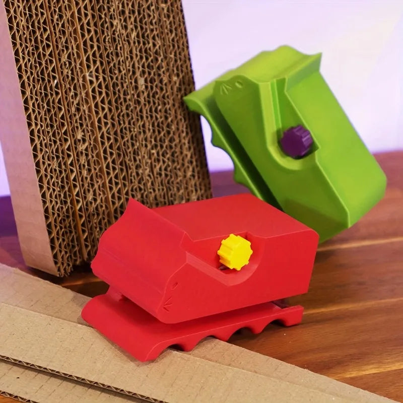 3D Printed Cat Scratcher Cardboard Cutter – Fun DIY Cutting Tool Cardboard Cutter Tool Babs