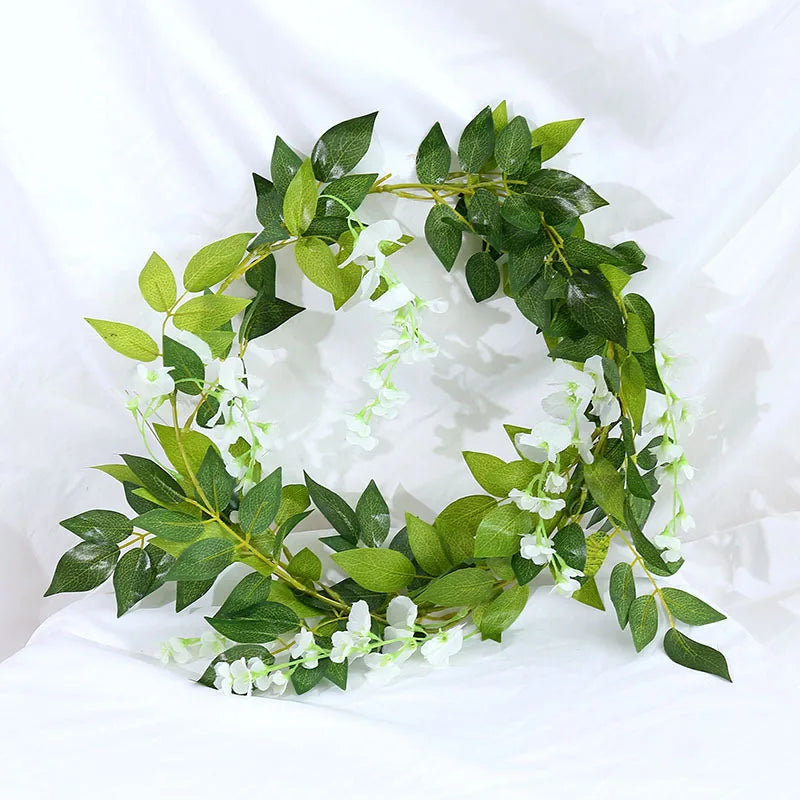 2M Artificial Hydrangea Leaf Vine for Wedding & Home Décor Artificial Leaf Vine Babs