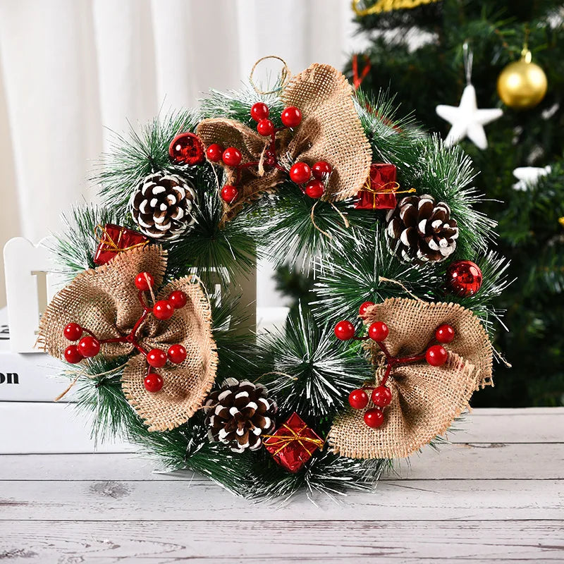 PVC Christmas Pine Needle Snow Garland – Door & Window Decor Christmas Garland Babs