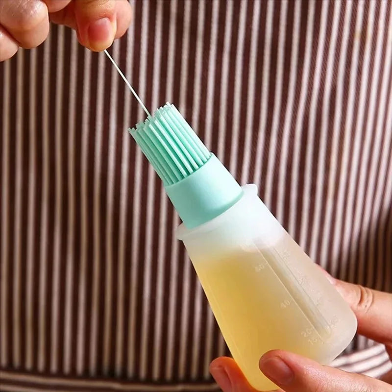 Silicone Oil Dispenser Bottle with Brush – BBQ & Baking Oil Dispenser Brush Babs