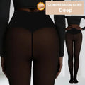 One-Seam Fleece Lined Shaping Leggings – Thermal Sheer Tights Fleece Lined Leggings Babs DEEP XL