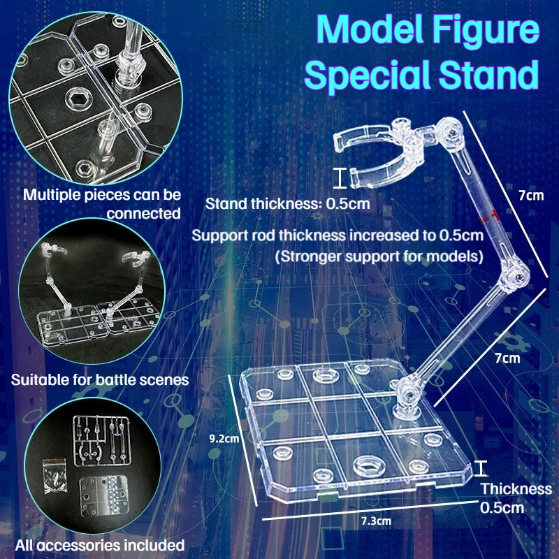 Acrylic Figure Display Stand for Gundam 1/144 & 6-Inch Models Figure Display Stand Babs