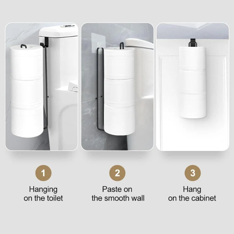 Toilet Paper Holder with Storage – Holds 4 Rolls, Wall Mount Toilet Paper Holder Babs