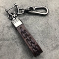 Creative Leather Car Keychain – Auto & Motorcycle Key Ring Gift Leather Keychain Babs coffee