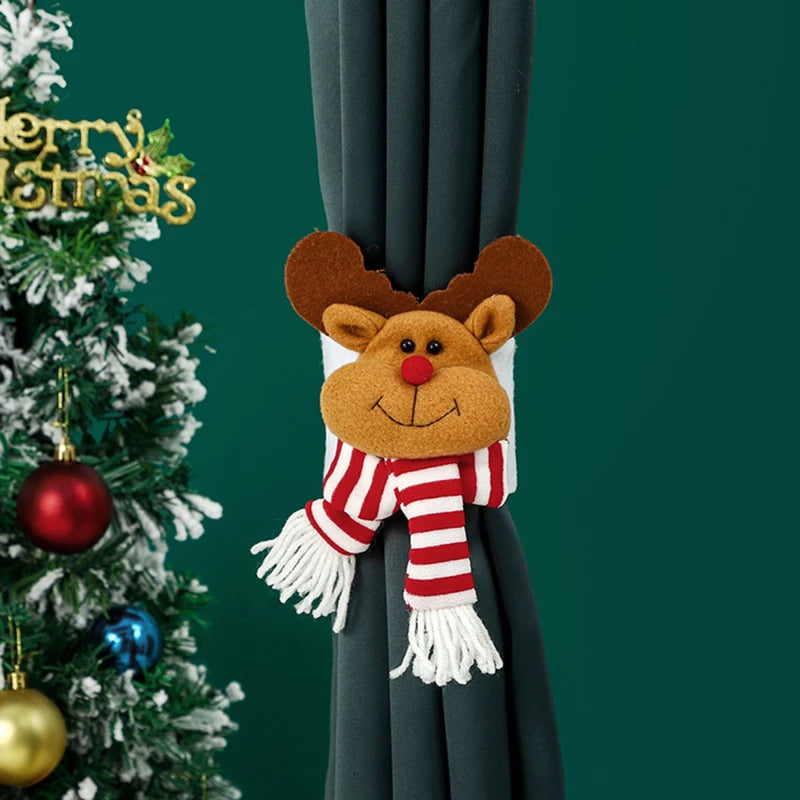 Christmas Curtain Clasps – Santa, Snowman, Penguin & Elk Curtain Clasp Holder Babs C