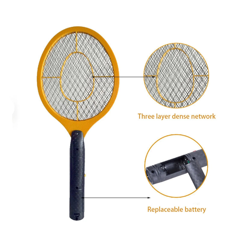 2-in-1 Electric Fly Swatter Mosquito Killer Racket Indoor/Outdoor Electric Insect Racket Babs