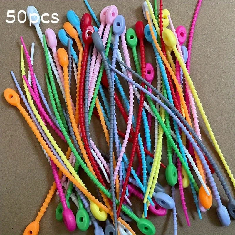 Reusable Silicone Cable Ties – Wire Organizer 10/30/60 Pack Cable Organizer Ties Babs Mixed color 20pcs