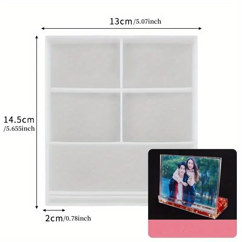 Silicone Resin Mold – Heart & Square Photo Frame DIY Craft Resin Craft Mold Babs S2