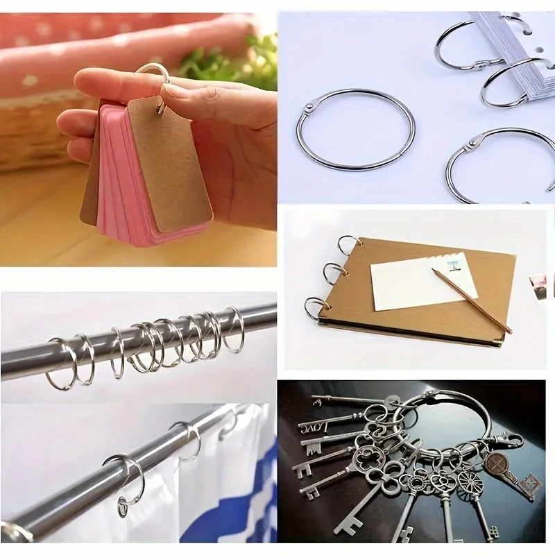 15-Pack Metal Binder Rings – Loose Leaf, Key & Index Card Metal Binder Rings Babs