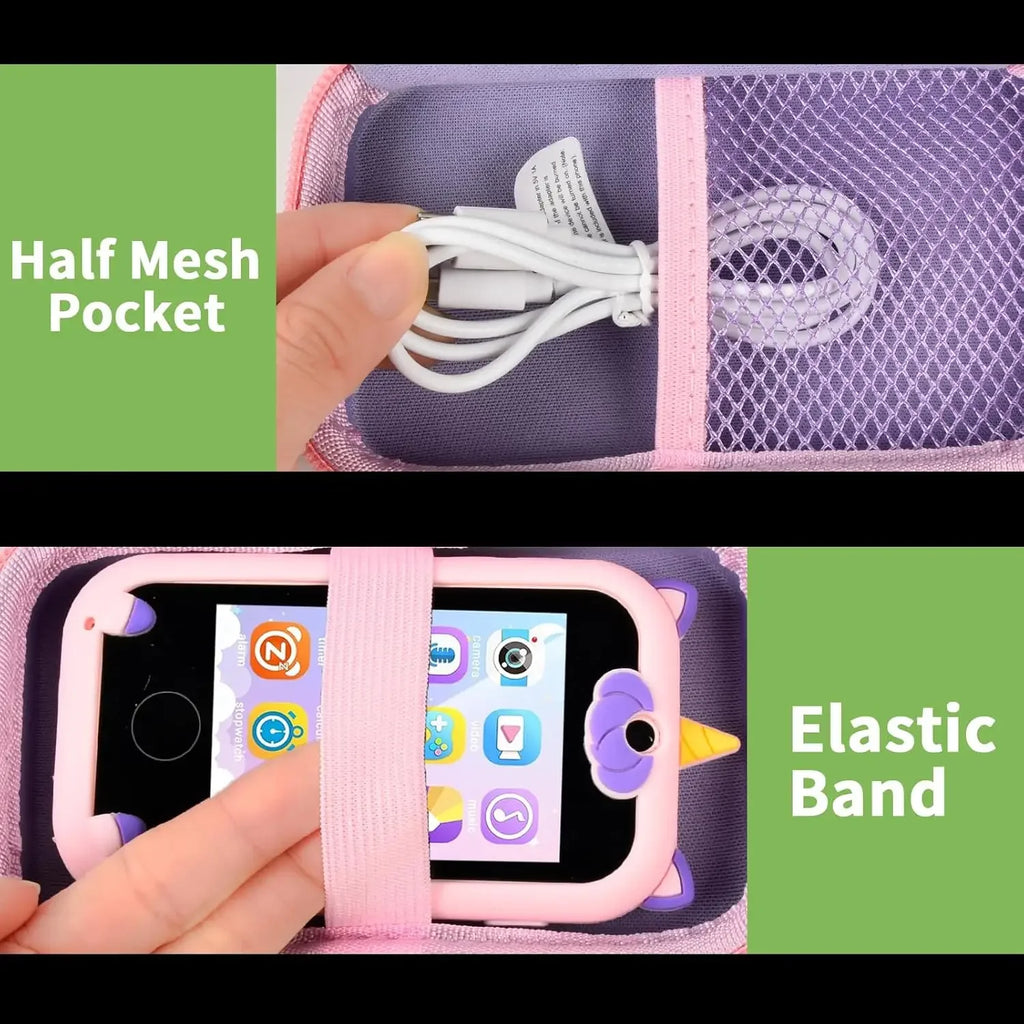 Kids Toy Smartphone Case – PU Protective Bag for Play Phones Toy Phone Case Babs