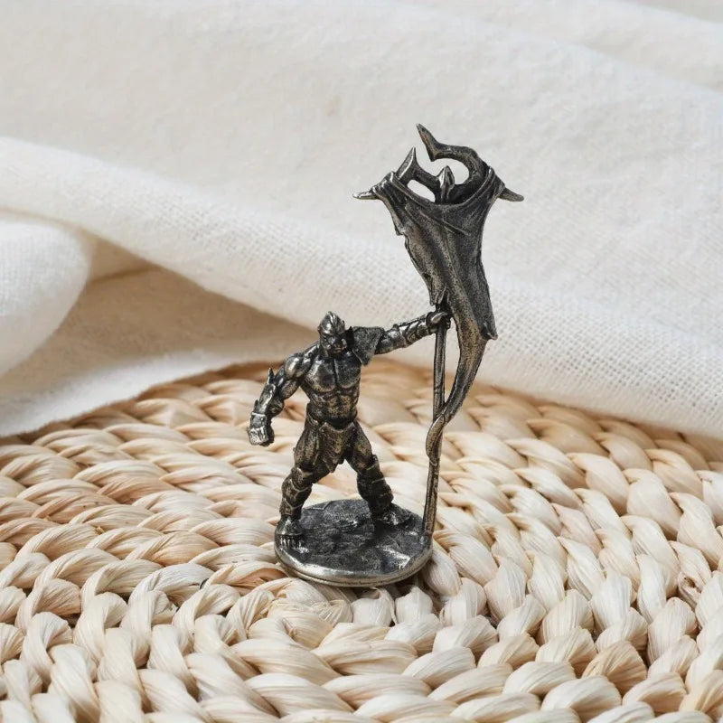 Vintage Brass Orc Miniature Figurine – Desktop Fantasy Ornament Miniature Figurine Babs
