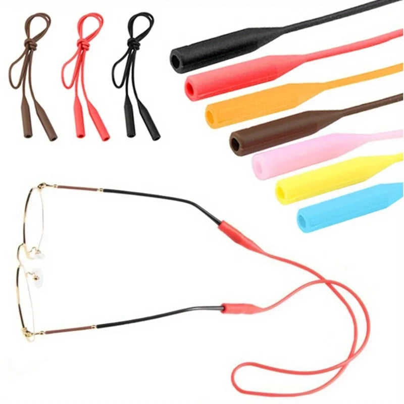 5-Pack Silicone Eyeglasses Straps – Anti-Slip Sports Cord Holder Eyeglasses Strap Babs