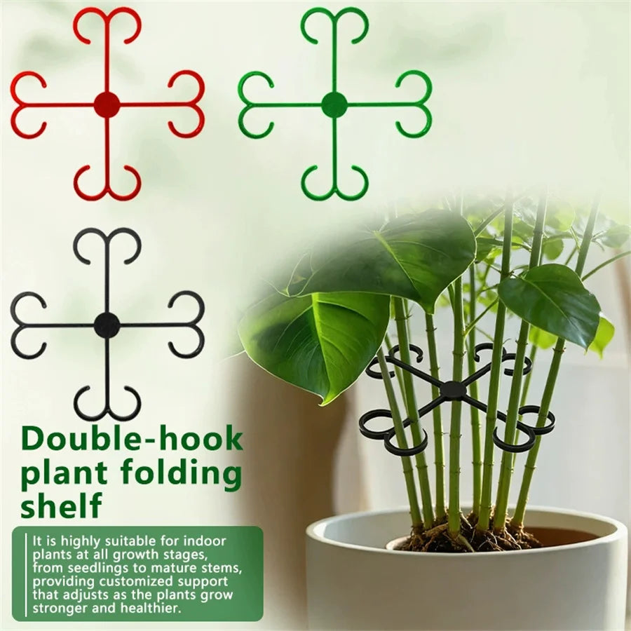 Double Hook Plant Support Clamps 4pcs – Stem Frame Garden Tool Plant Support Clamps Babs
