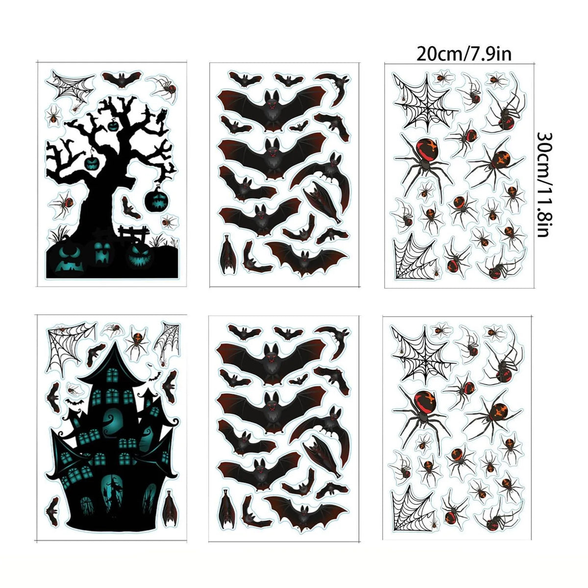 Large Halloween Window Stickers – Witches, Ghosts & Bats Halloween Window Stickers Babs