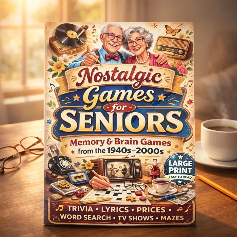 Nostalgic Activity Books for Seniors – Brain-Training Set of 2 Senior Activity Books Babs Default Title
