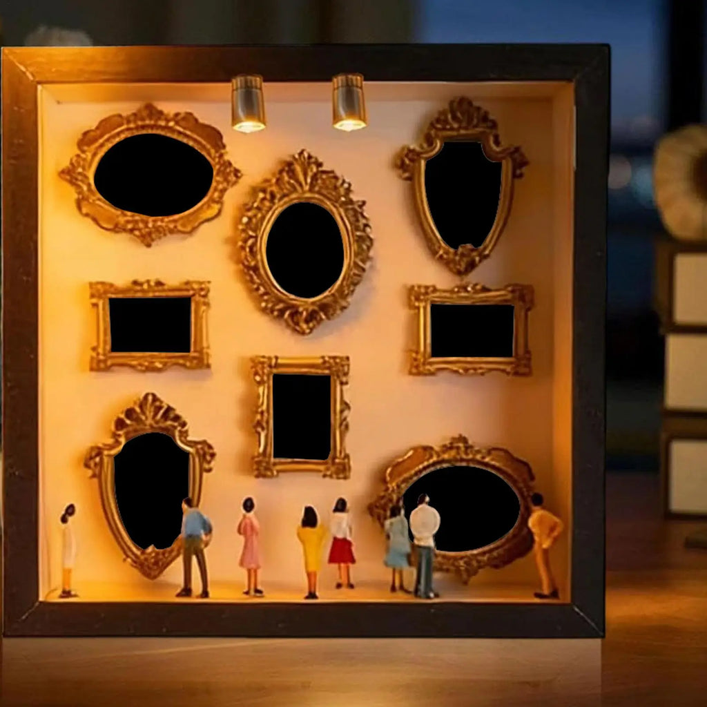 Wooden Mini Museum Display Shelf – DIY Illuminated Shadow Box Shadow Box Shelf Babs