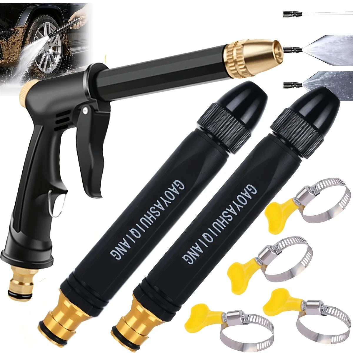 7-Piece High-Pressure Car Wash Water Gun – Adjustable Nozzle Car Wash Water Gun Babs