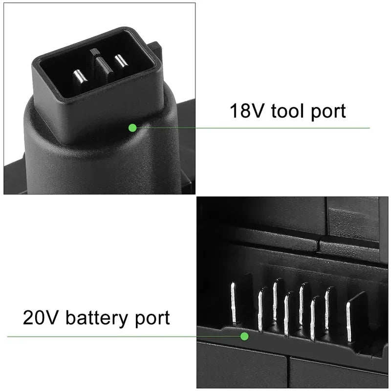 DCA1820 Battery Adapter: DeWalt 20V to 18V NiCd/NiMH Battery Adapter Babs