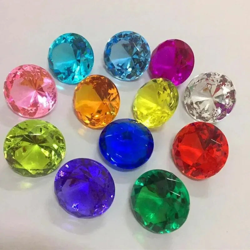 100pcs 20mm Acrylic Faux Diamond Jewels – Party Favor Gems Party Favor Gems Babs