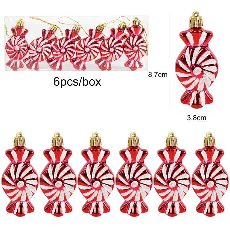 6-Pack Christmas Tree Ornaments – Stars, Snowflakes & Xmas Balls Christmas Tree Ornaments Babs Set5
